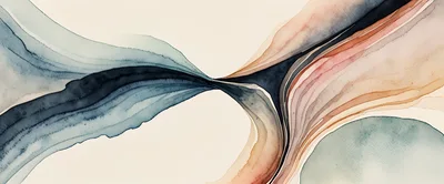 Abstract Watercolor Flowing Waves Background