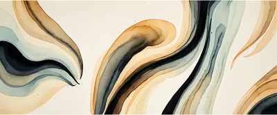 Abstract Watercolor Background With Flowing Earthy Tones