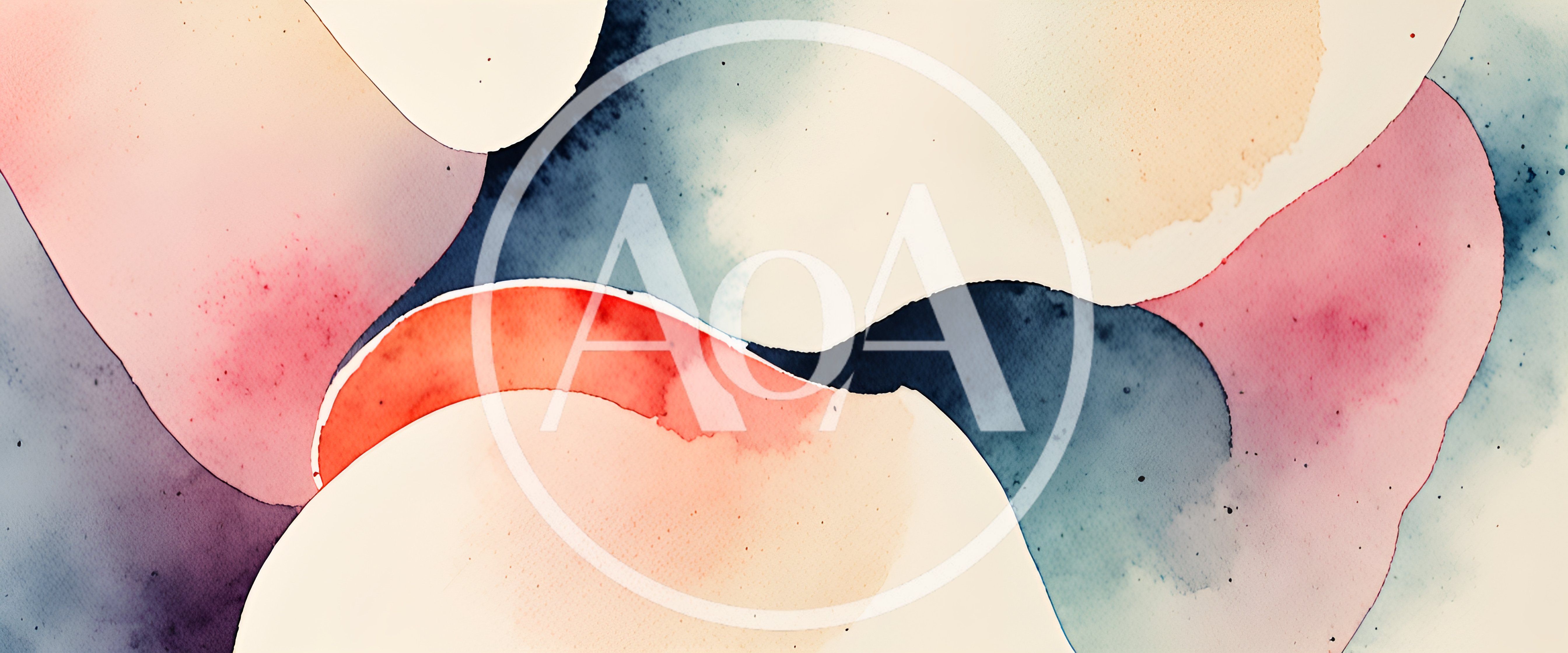 Abstract Watercolor Background With Soft Organic Shapes