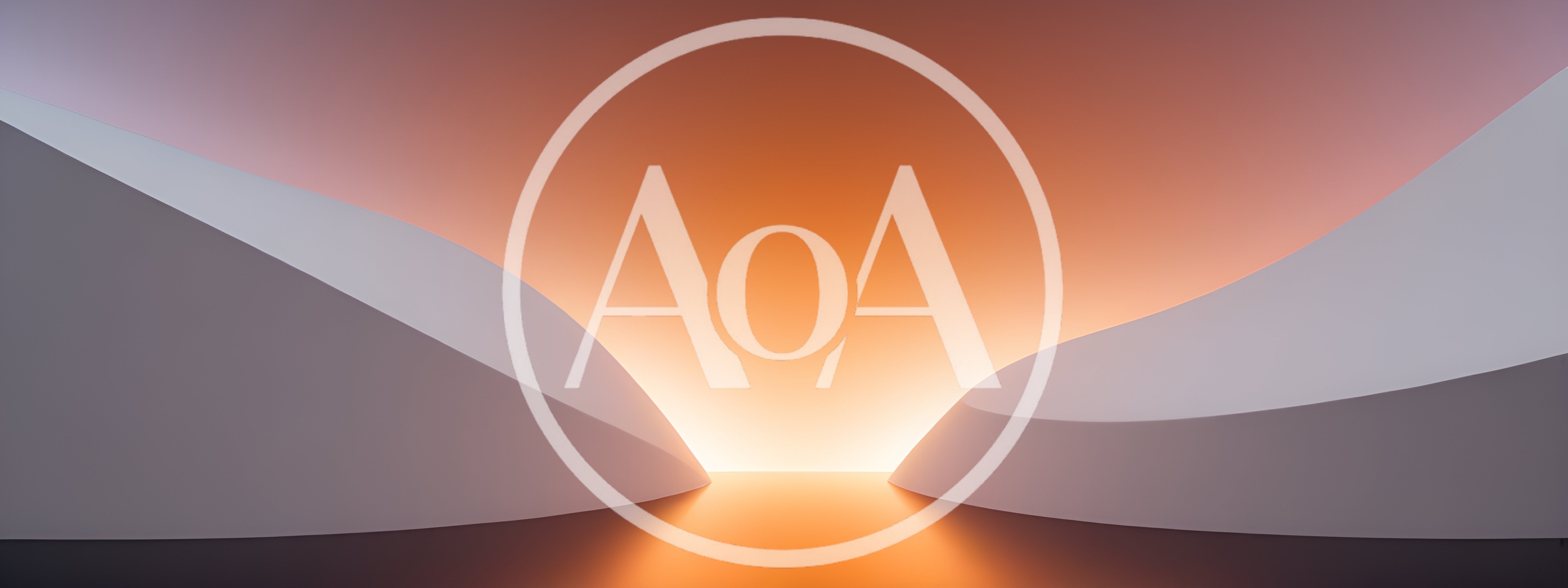 Abstract Minimalist Curved White Forms With Warm Lighting