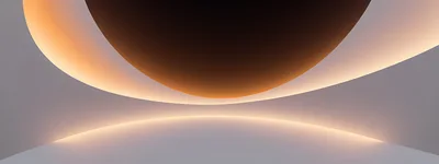 Abstract Minimalist Interior With Glowing Curved Light