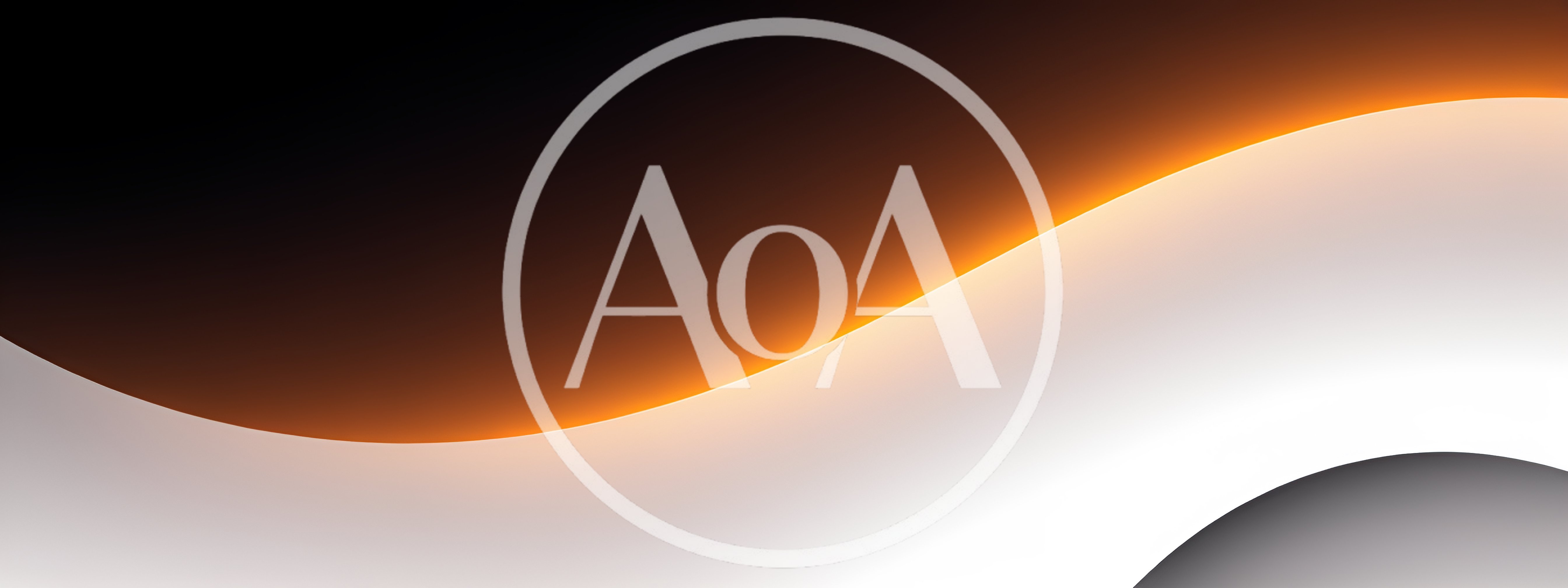 Abstract Glowing Orange And White Curved Wave Background