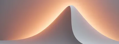 Abstract Minimalist 3D Rendered Curved Landscape