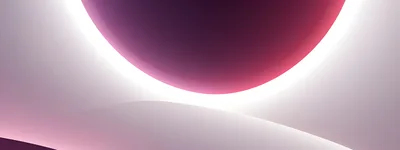 Abstract Minimalist Background With Glowing Pink Curved Shapes