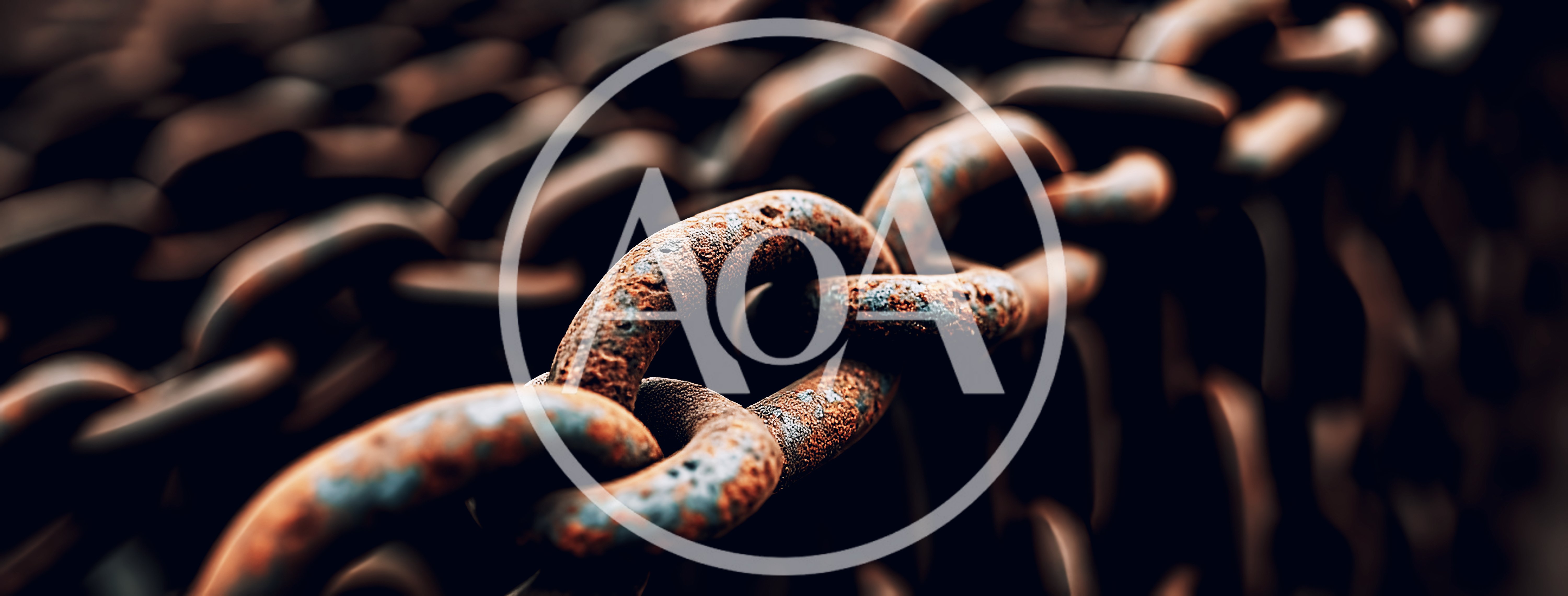 Close Up Of Rusted Metal Chain Links