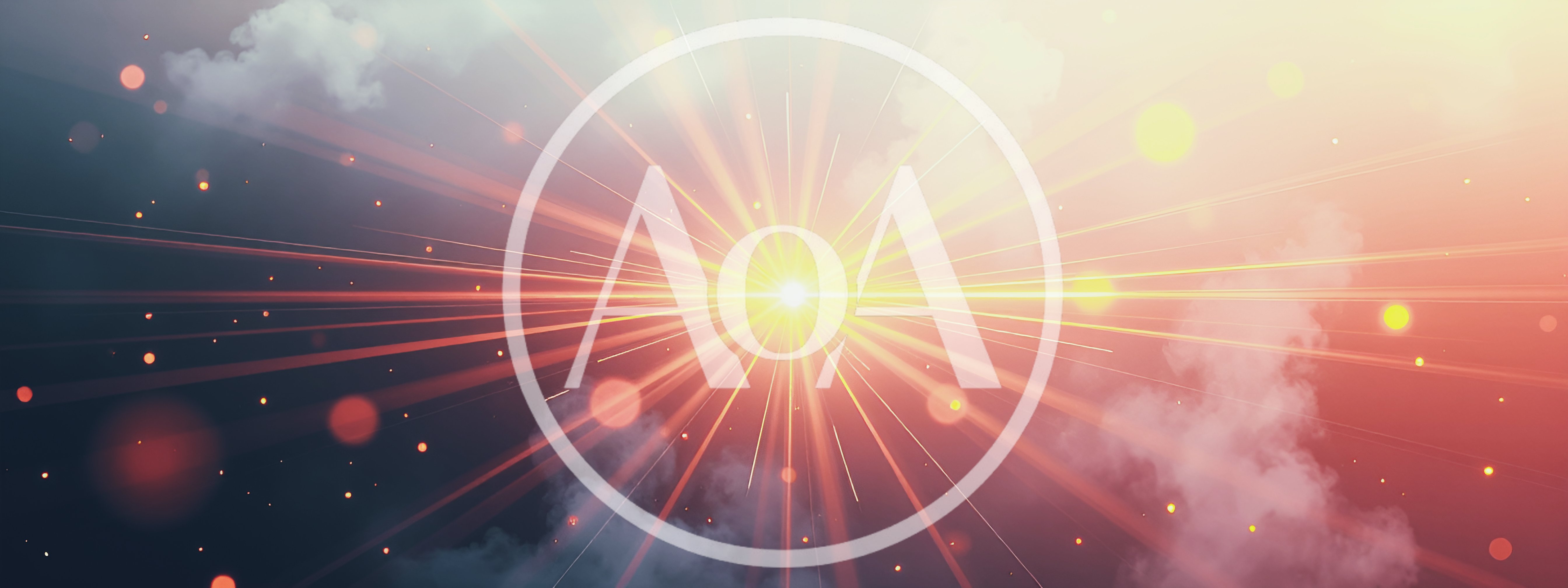Bright Celestial Light Burst With Floating Particles