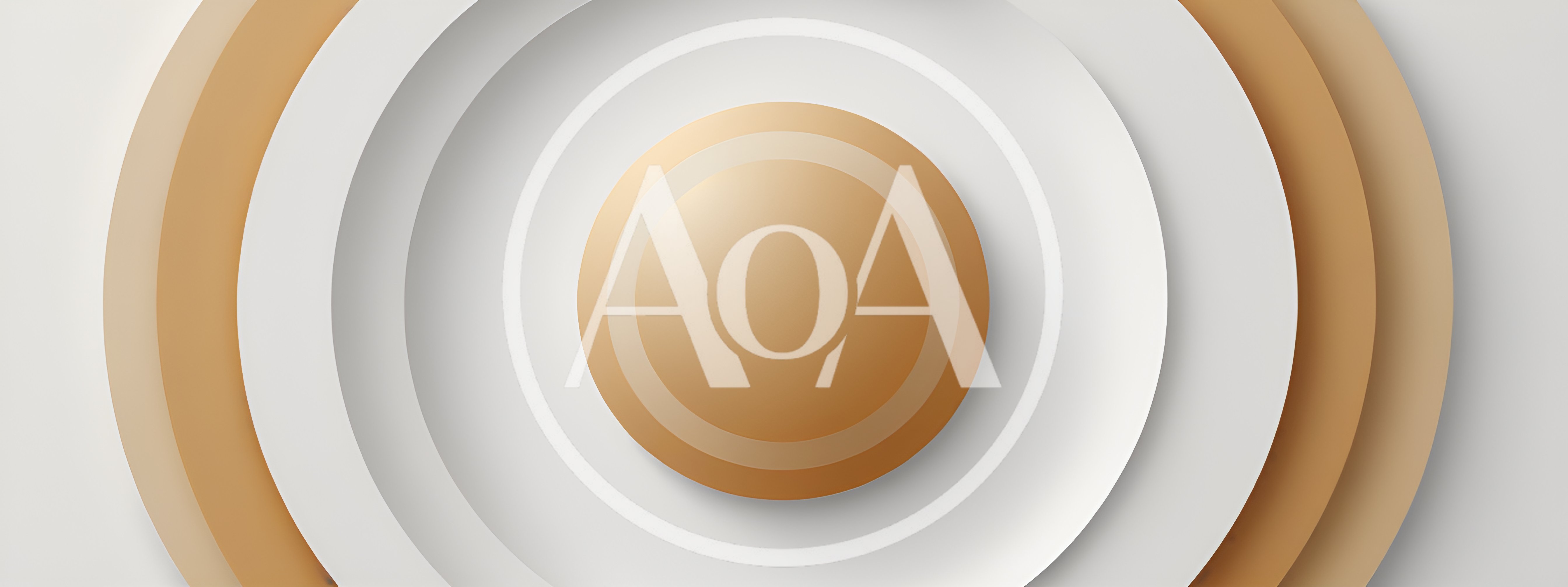 Abstract Concentric Circles With Gold And White Layers