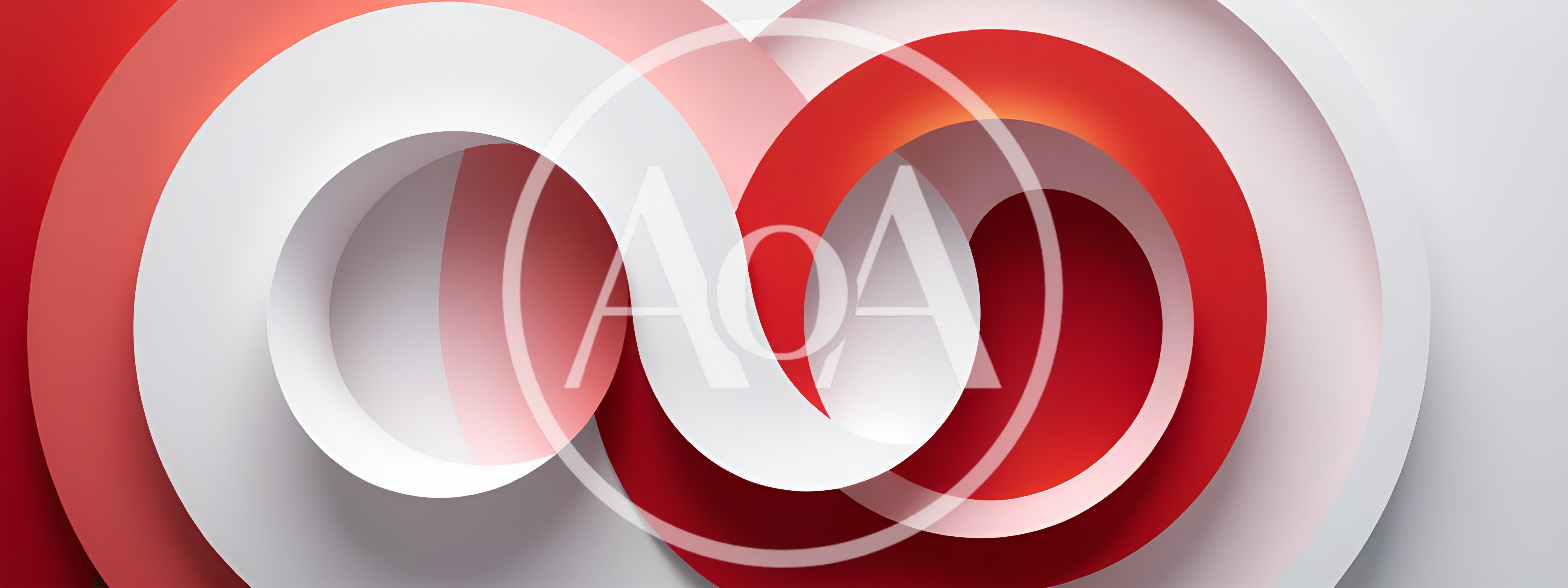 Abstract Infinity Loop With Red And White Curves