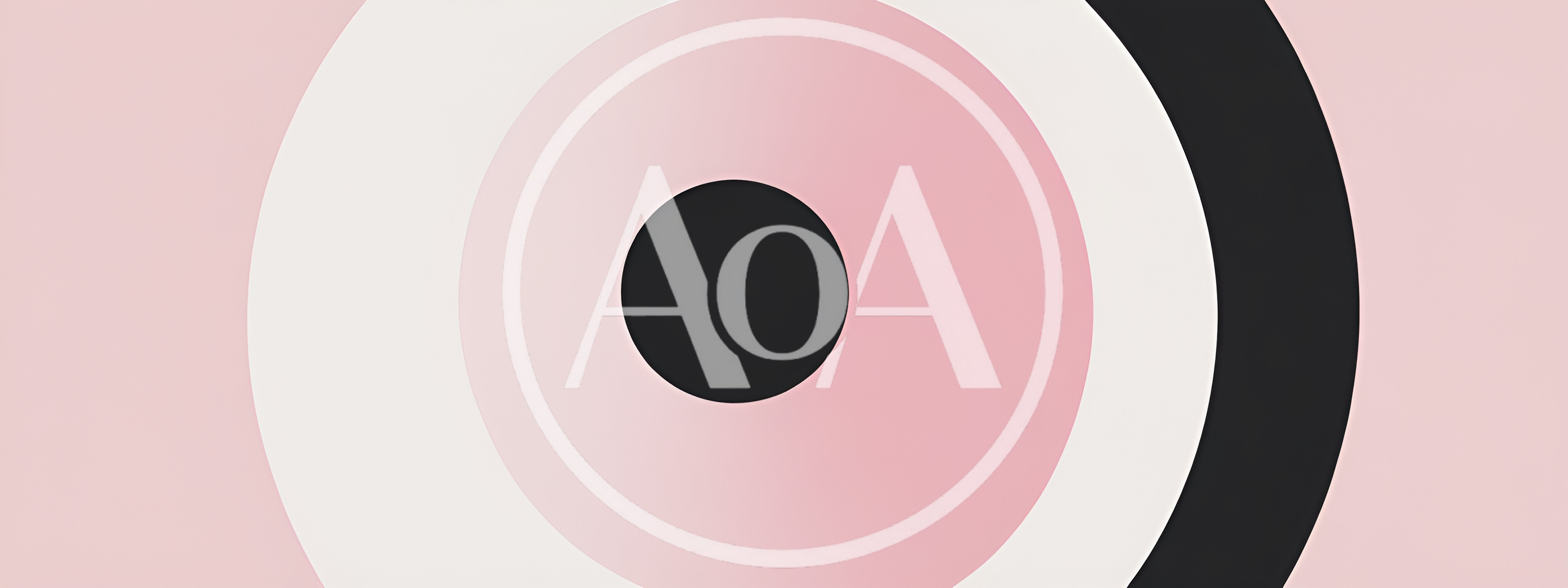 Abstract Concentric Circles With Pink And Black Layers