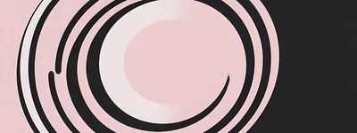 Abstract Pink And Black Circular Graphic Background
