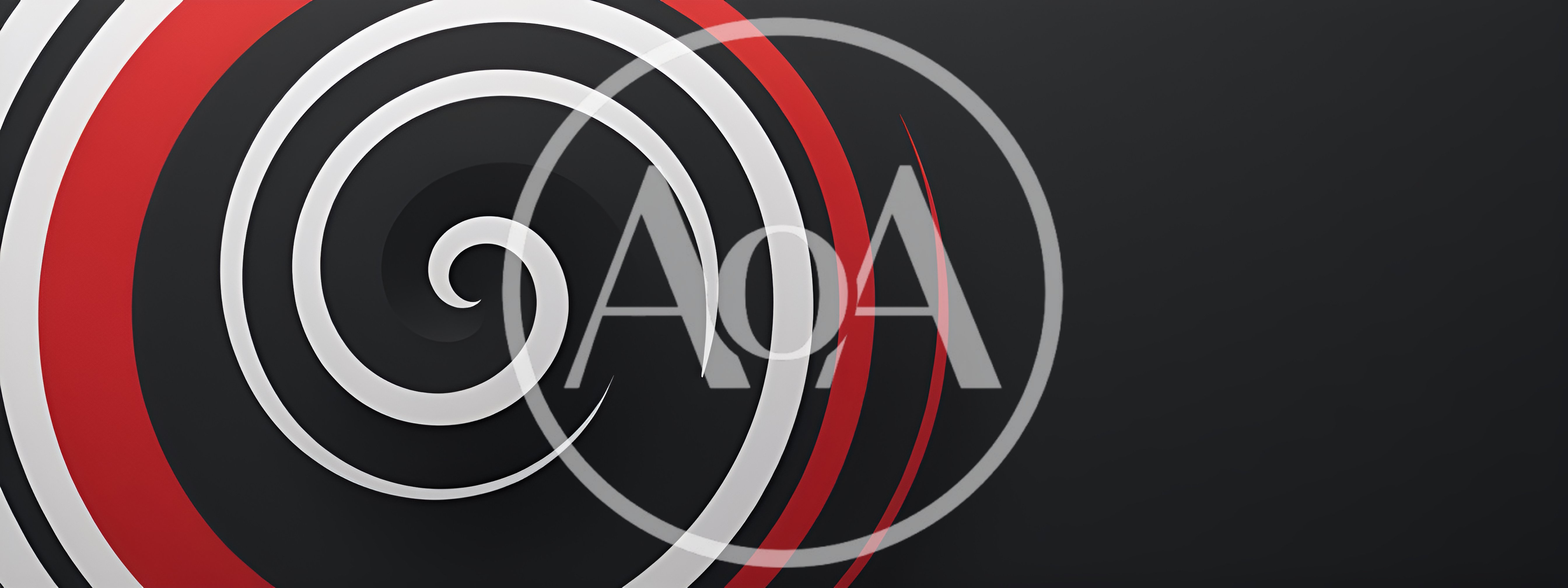 Abstract Spiral Pattern With Red And White Curves