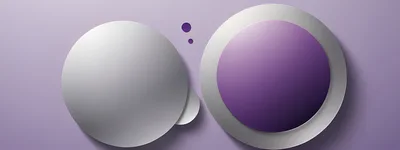 Abstract Purple And Silver Circular Geometric Shapes