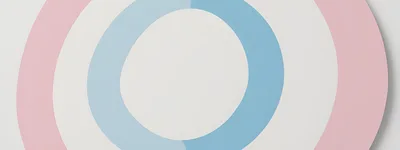 Abstract Concentric Circles In Transgender Pride Flag Colors