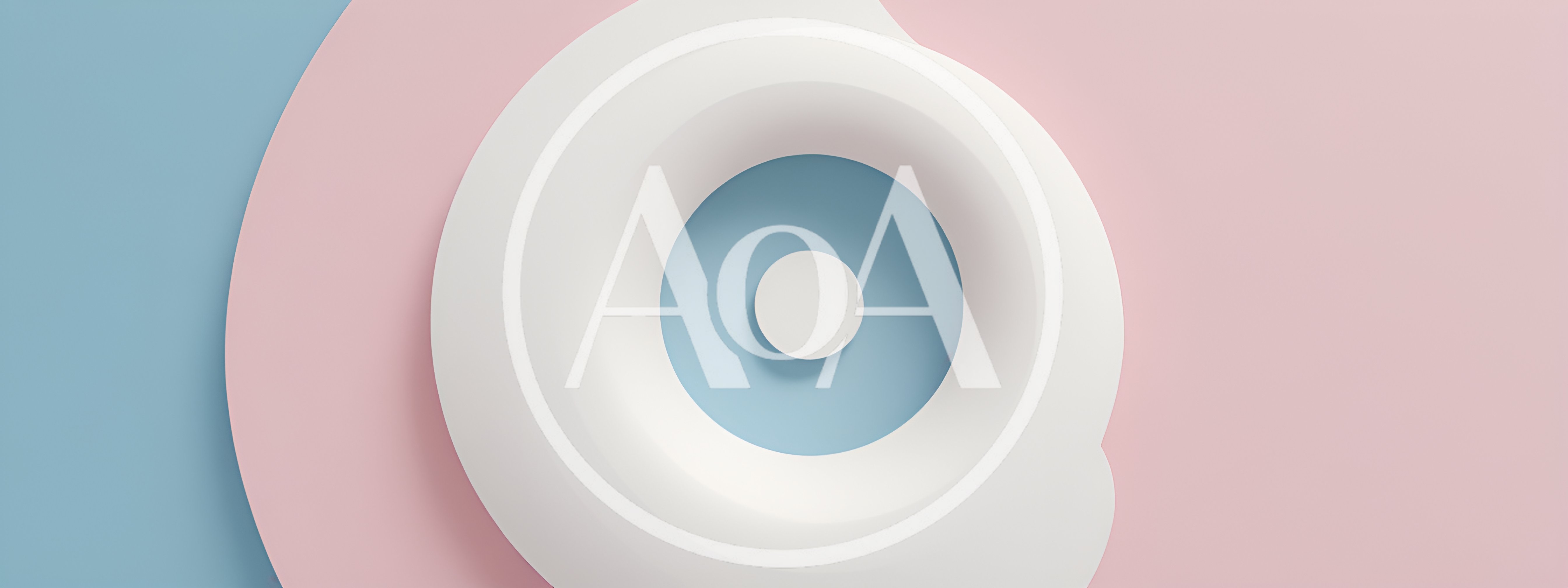 Abstract 3D White Torus Shape on Pastel Background