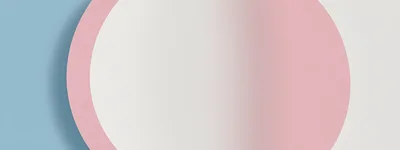 Abstract Minimalist Background With Pink And Blue Circles