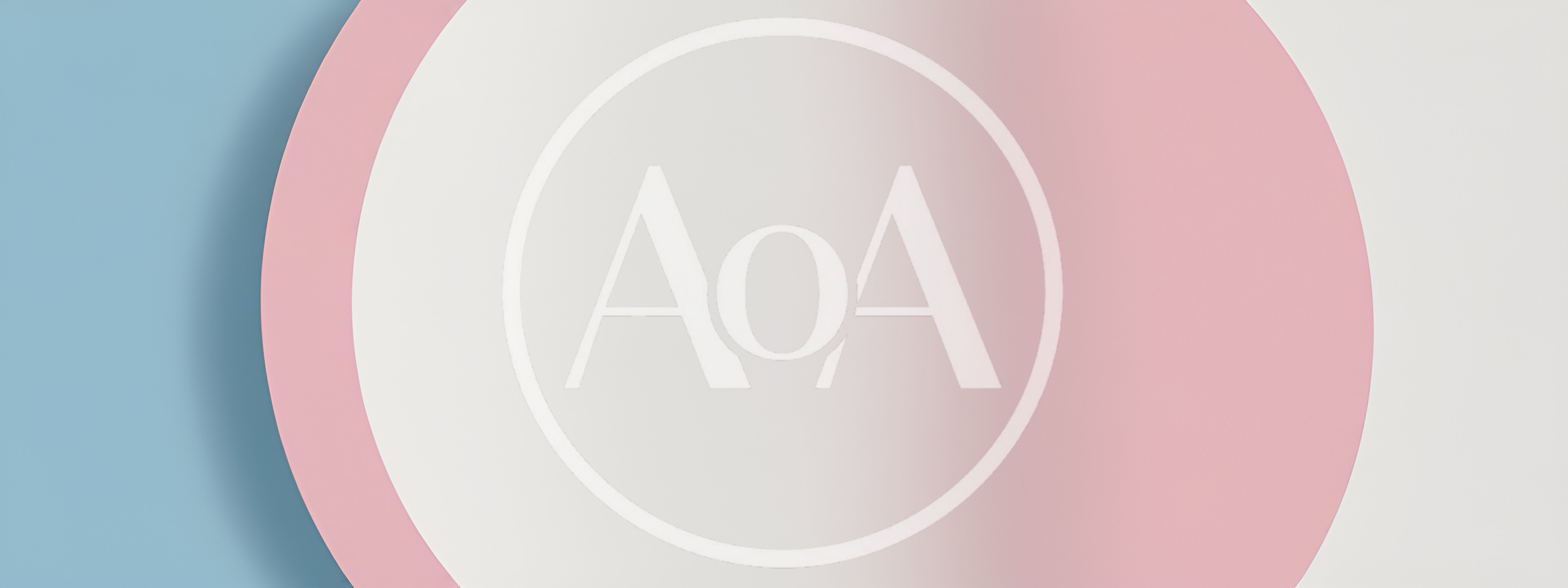 Abstract Minimalist Background With Pink And Blue Circles