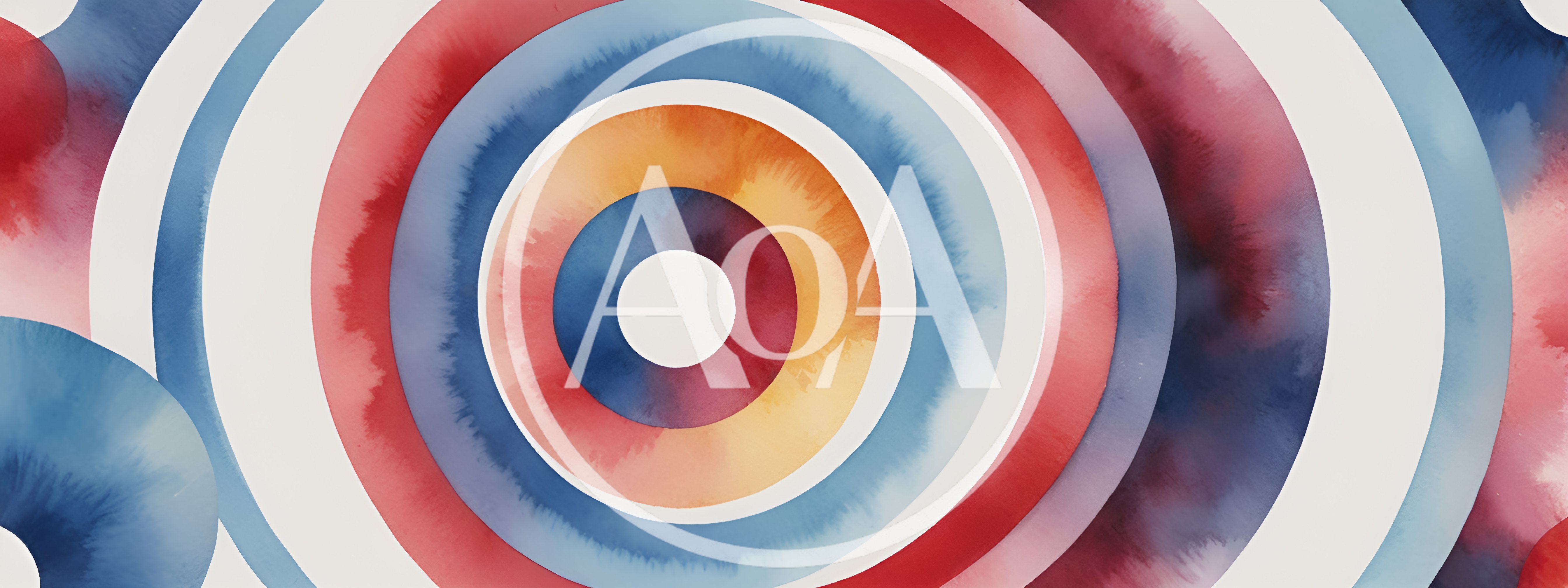 Abstract Watercolor Concentric Circles Background