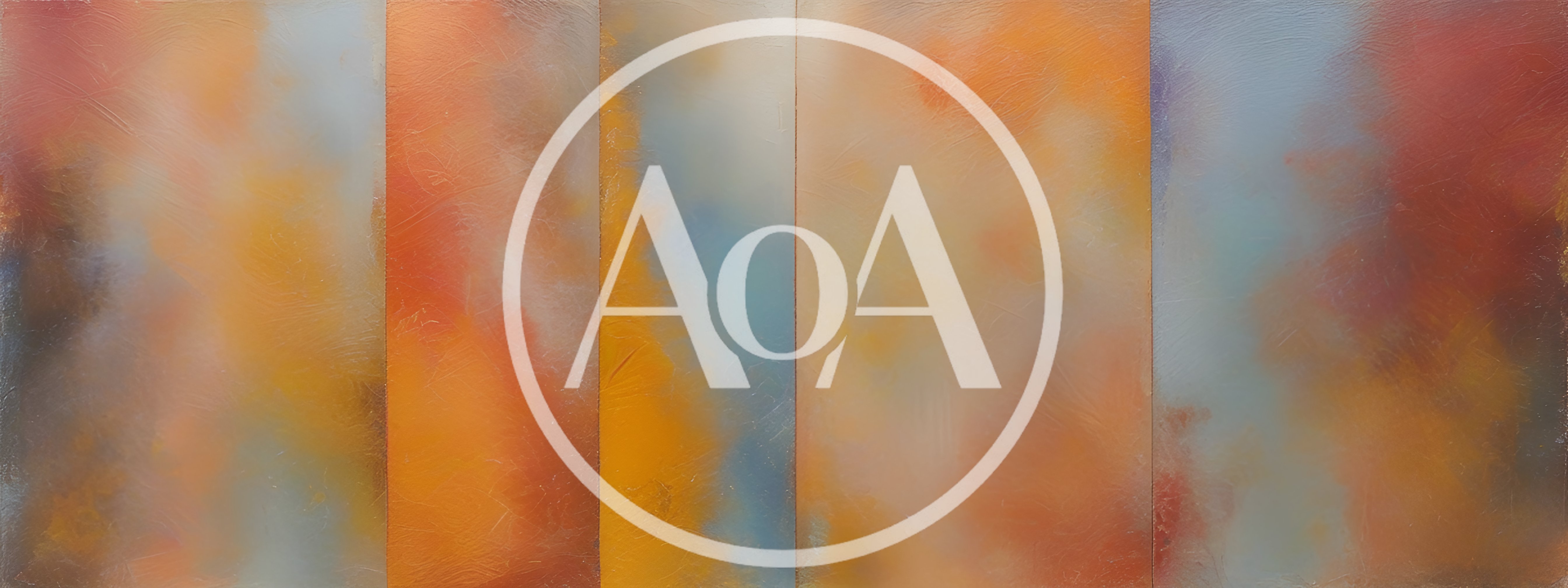 Abstract Oil Painting With Warm And Cool Color Blends
