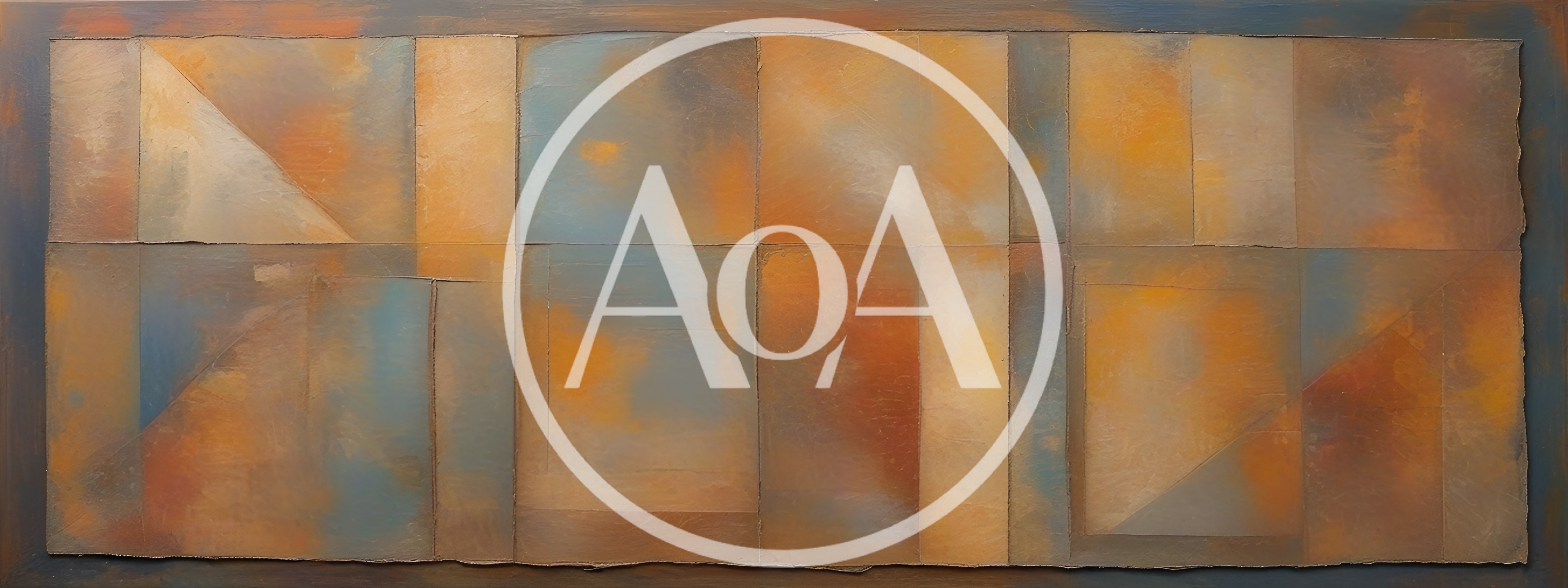 Abstract Geometric Painting With Textured Earth Tones