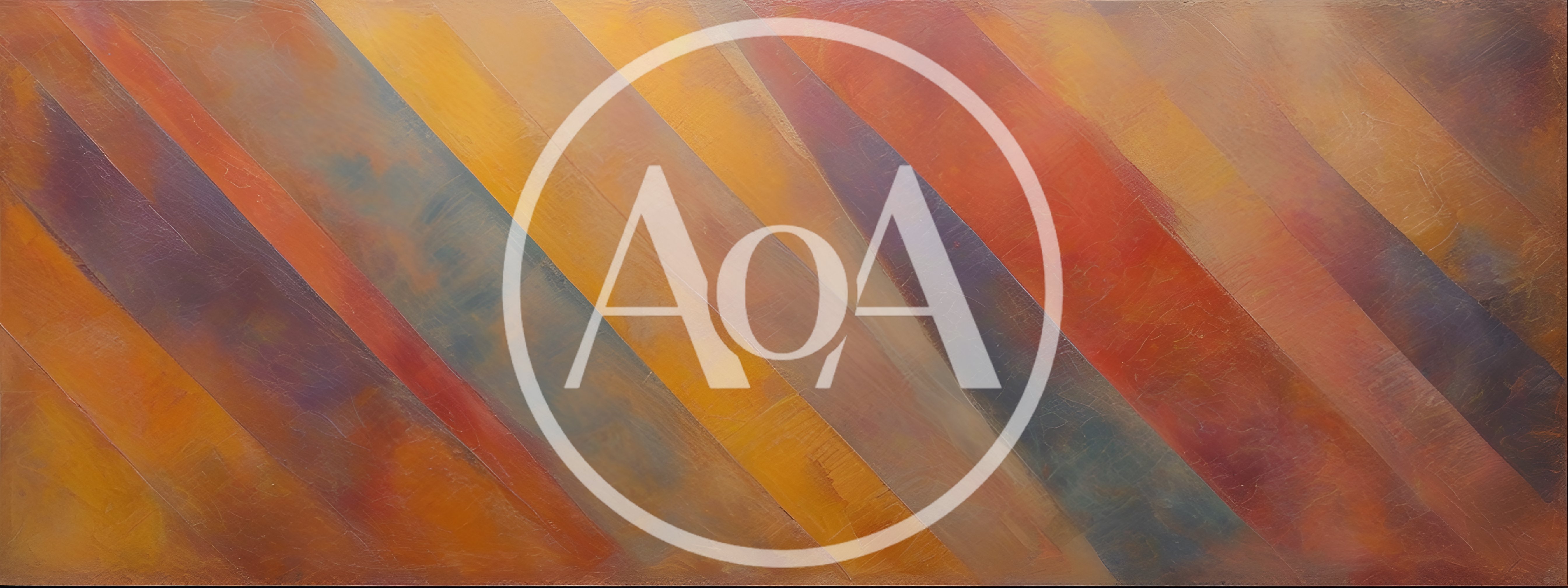 Abstract Painting With Diagonal Color Bands