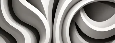 Abstract White Curved Architectural Forms Background