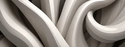 Abstract 3D Rendered Smooth White Curving Forms