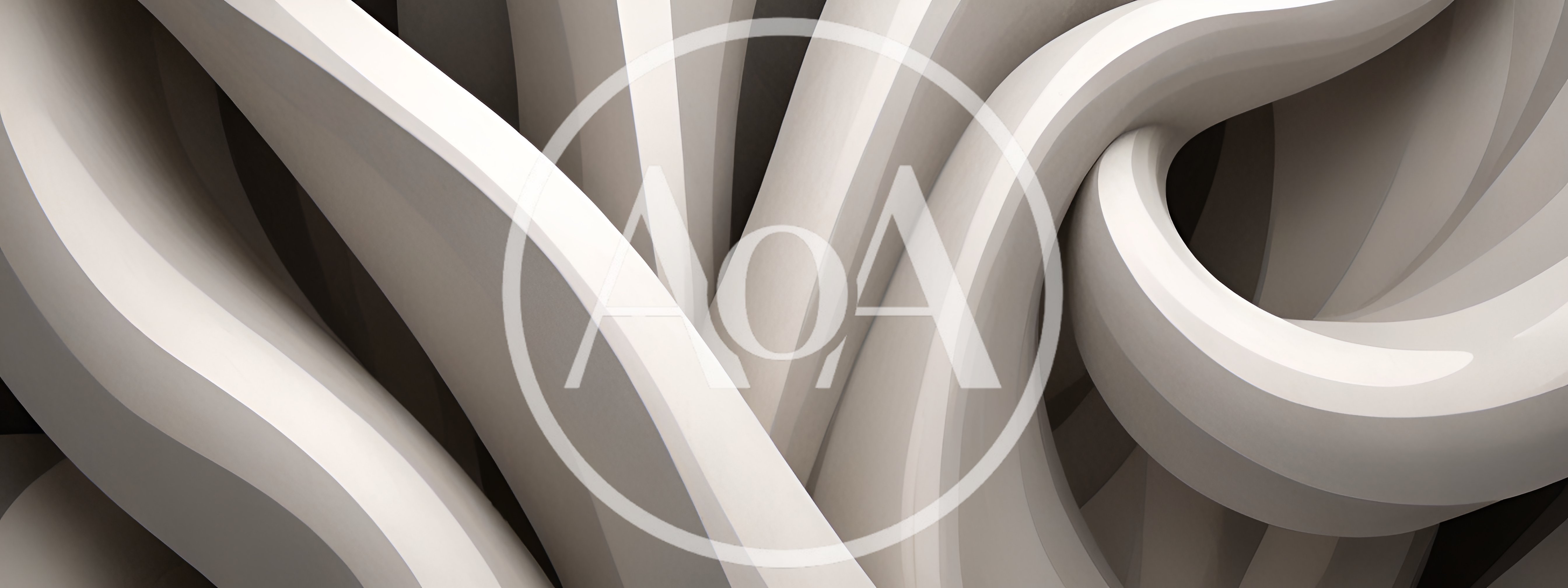 Abstract 3D Rendered Smooth White Curving Forms