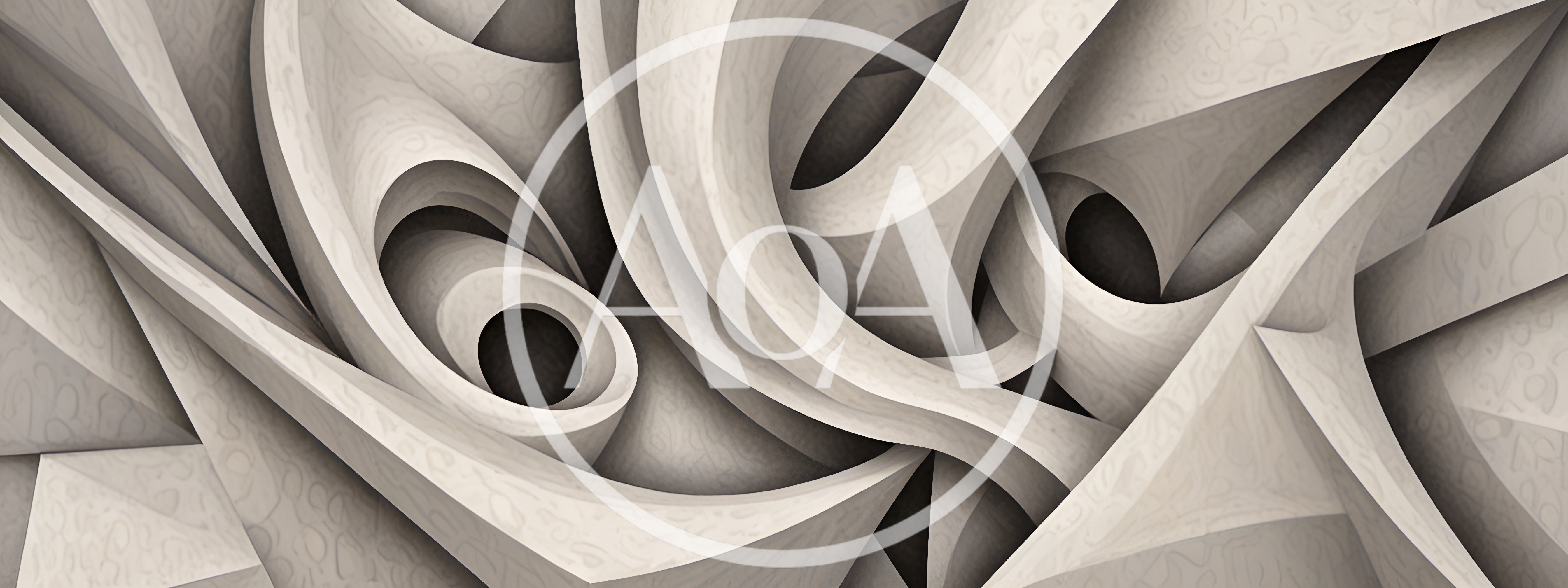 Abstract Architectural Curves With Organic Stone Texture