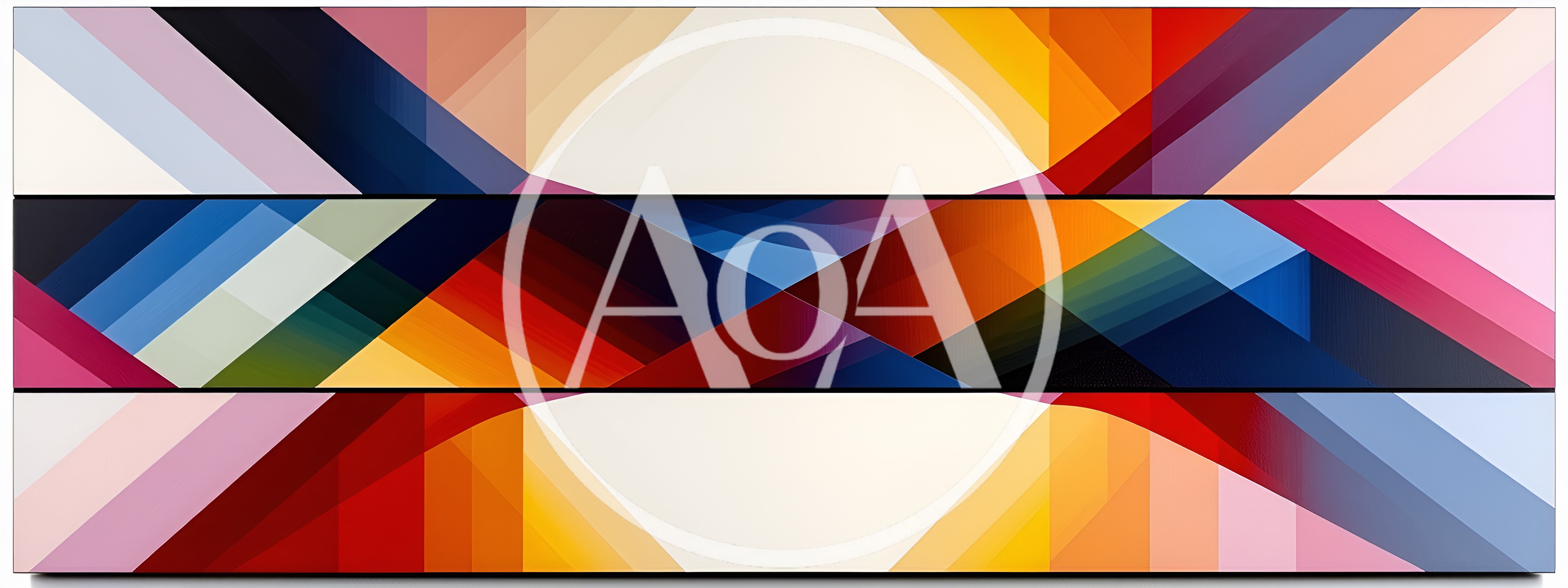 Abstract Geometric Pattern With Vibrant Multicolored Diagonal Stripes