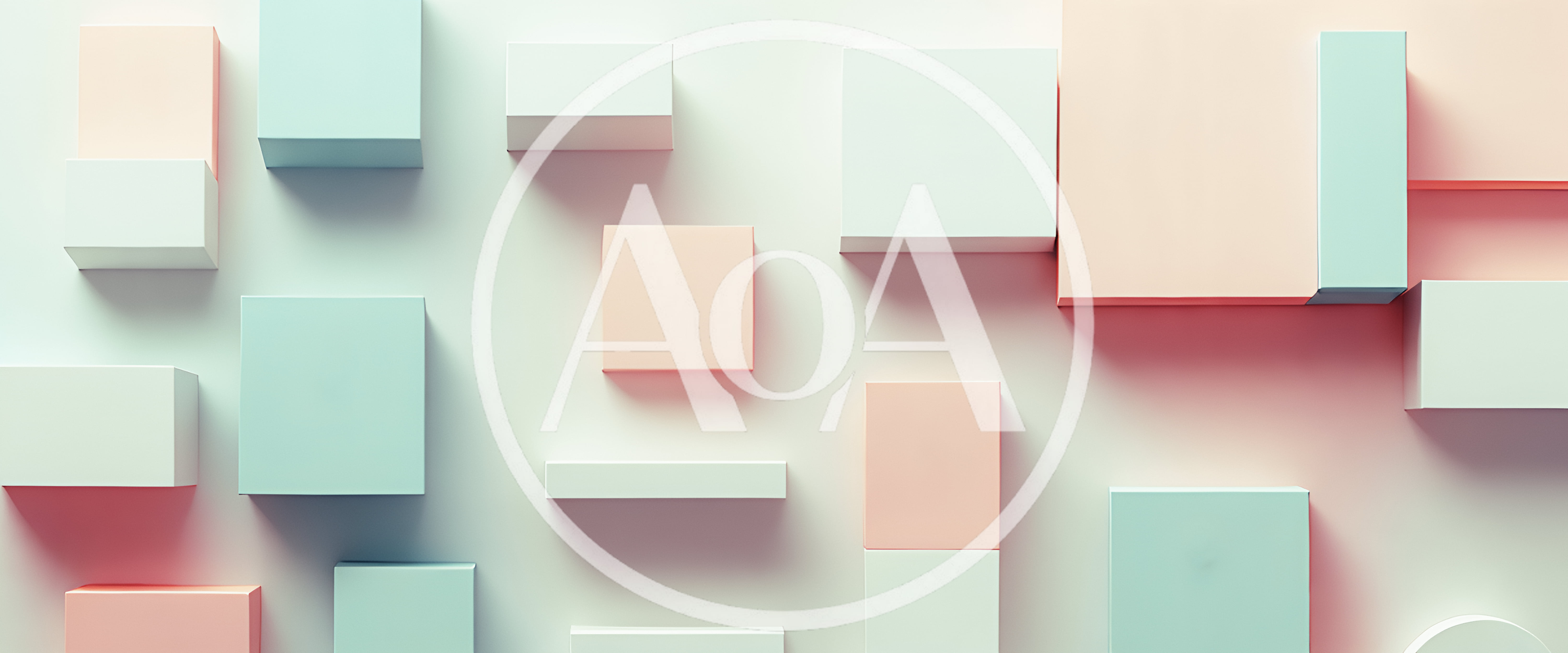 Abstract 3D Geometric Shapes In Pastel Colors