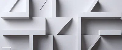 Abstract Geometric White 3D Architectural Structure