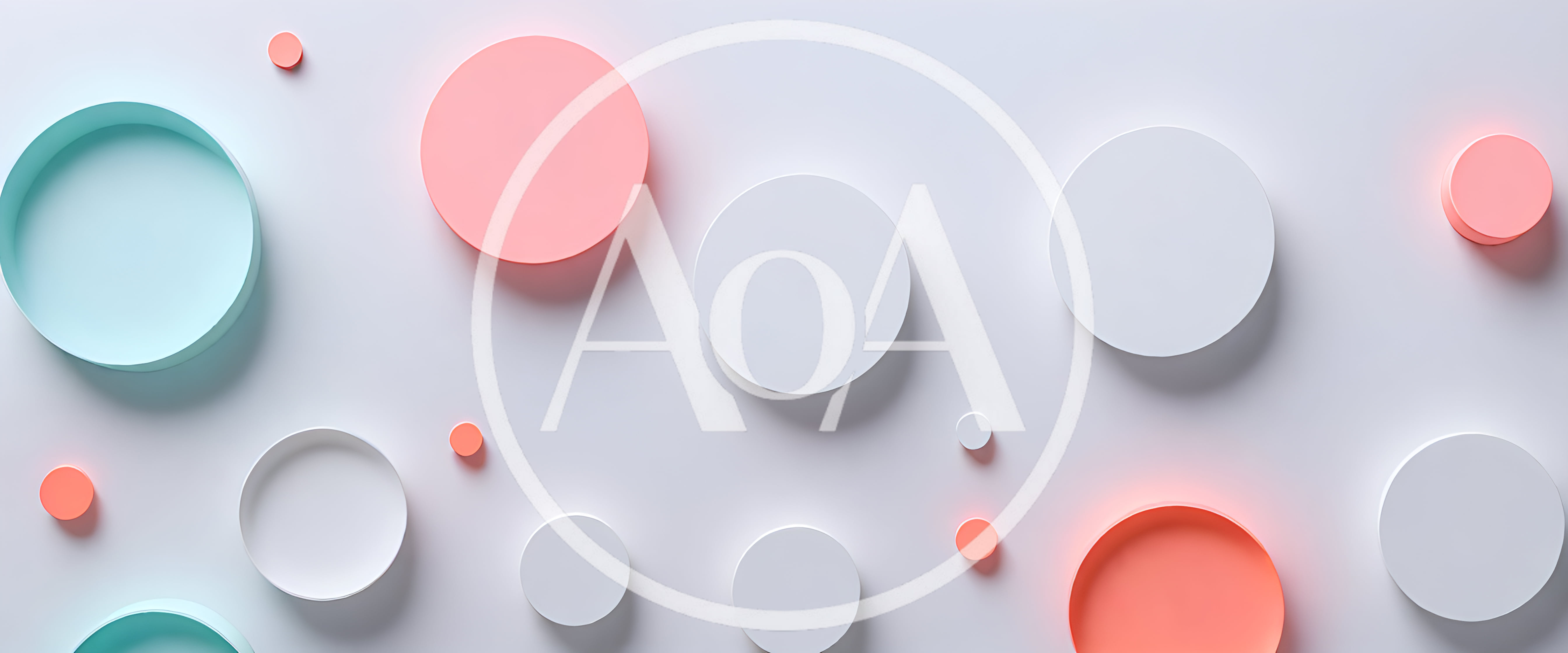 Abstract 3D Rendered Circles With Pastel Colors