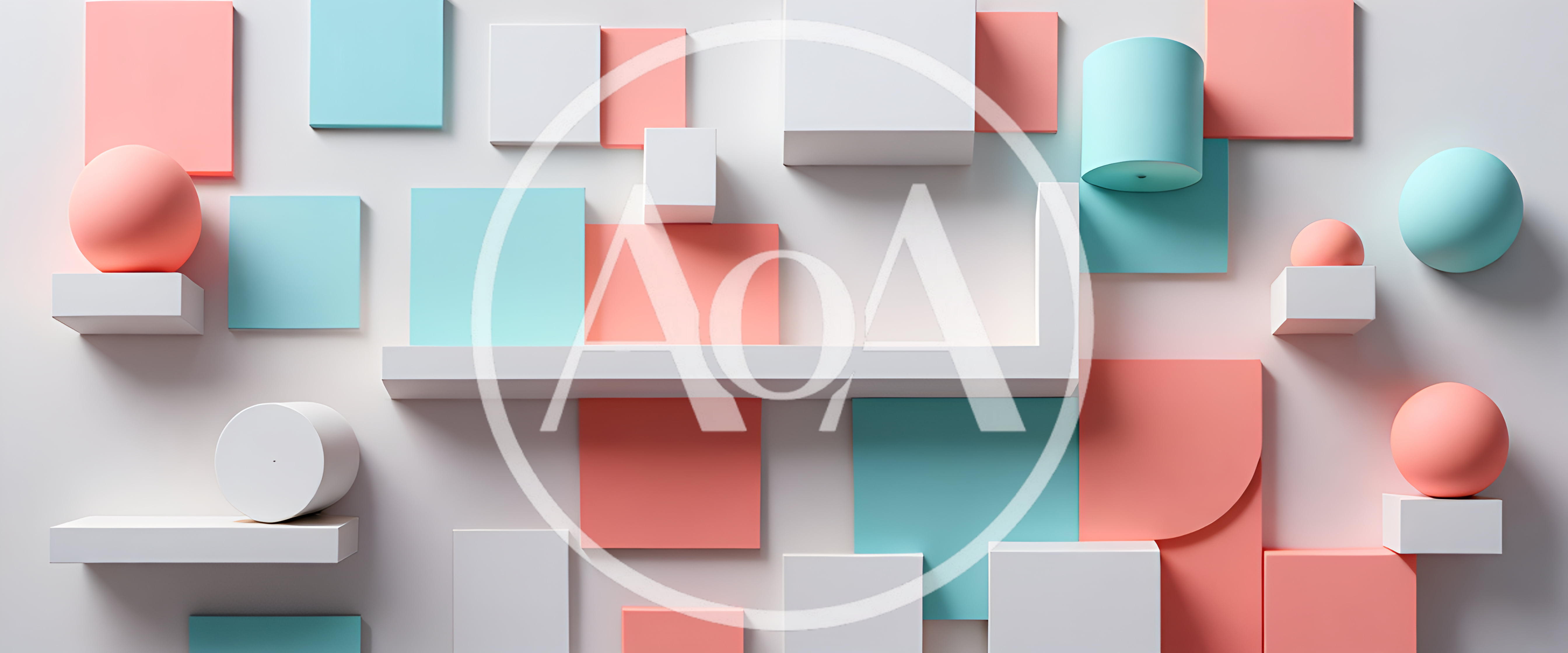 Abstract 3D Geometric Shapes Composition