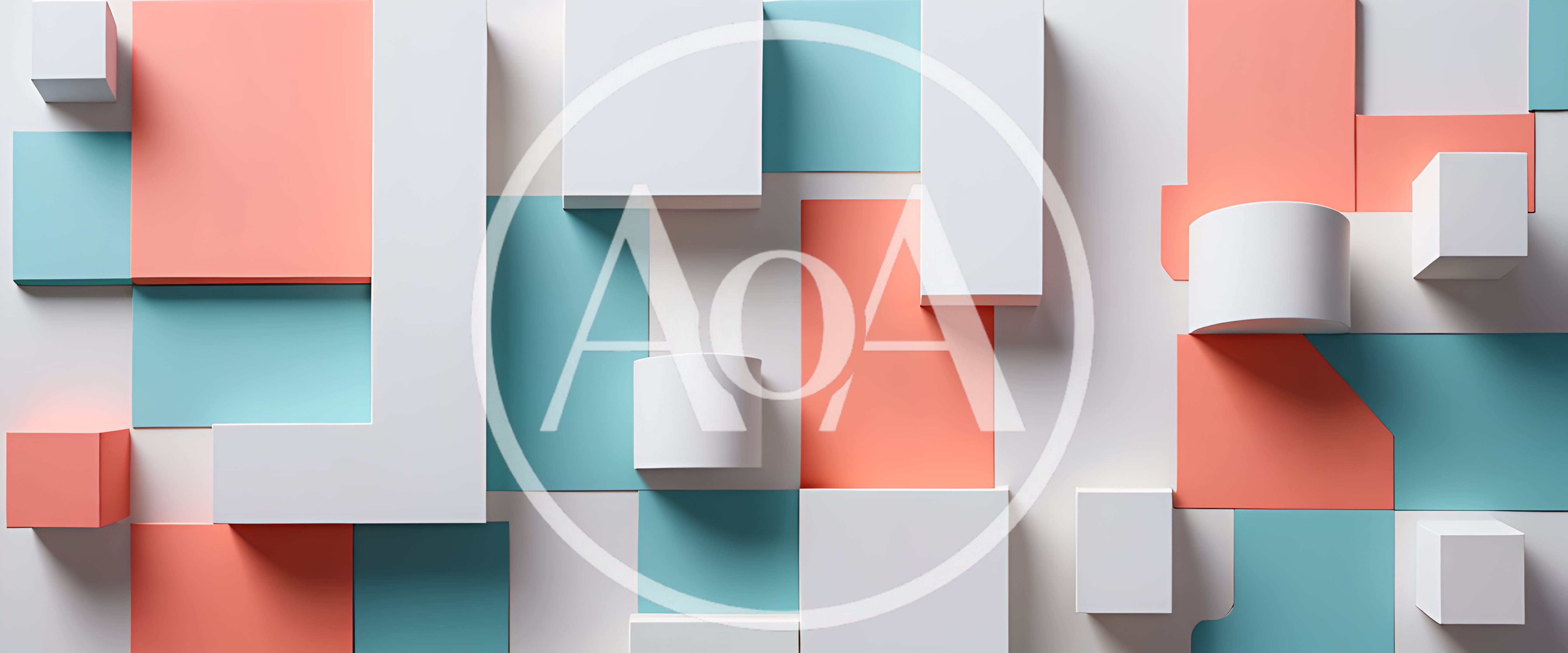 Abstract Geometric 3D Shapes Composition
