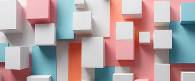 Abstract 3D Geometric Cubes Background