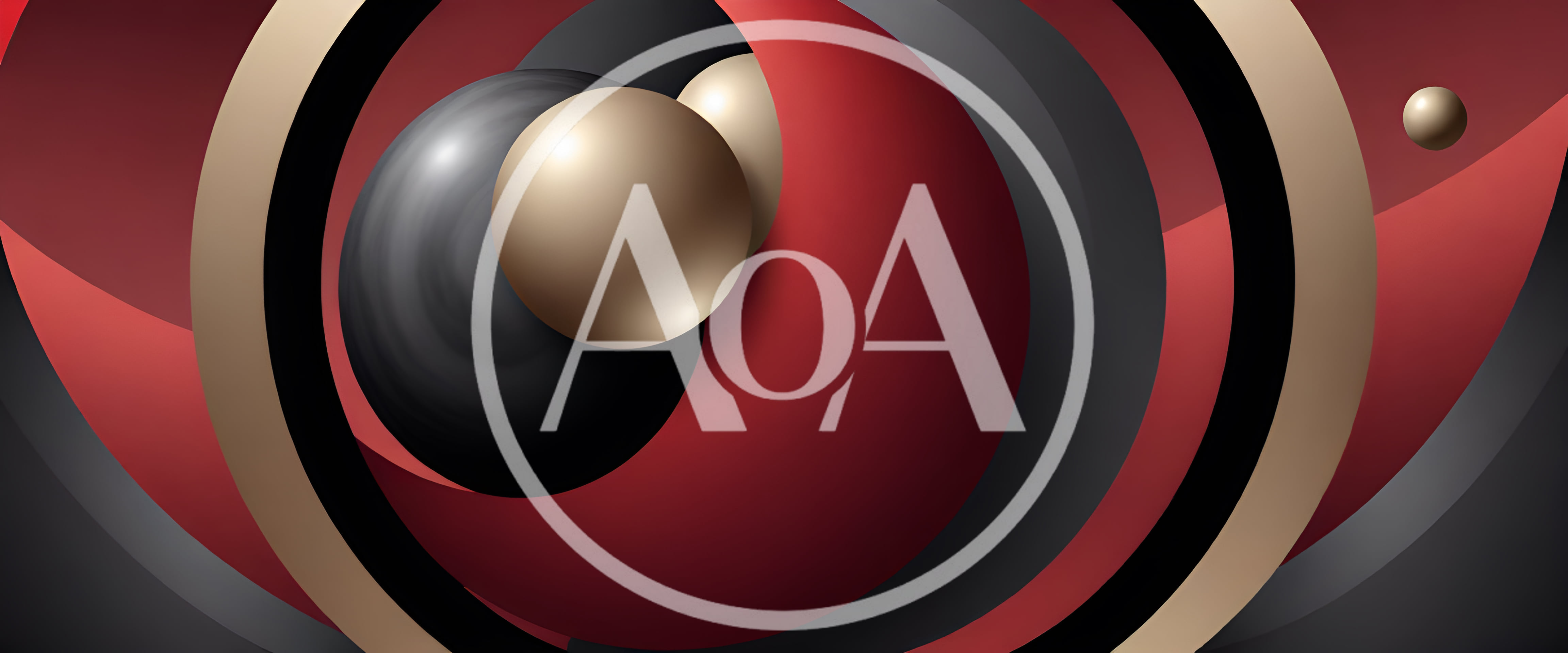 Abstract 3D Composition With Spheres And Rings