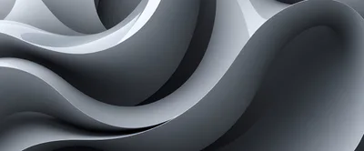 Abstract 3D Rendered Smooth Grey Wavy Surfaces