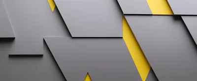 Abstract Geometric Background With Grey Panels And Yellow Accents