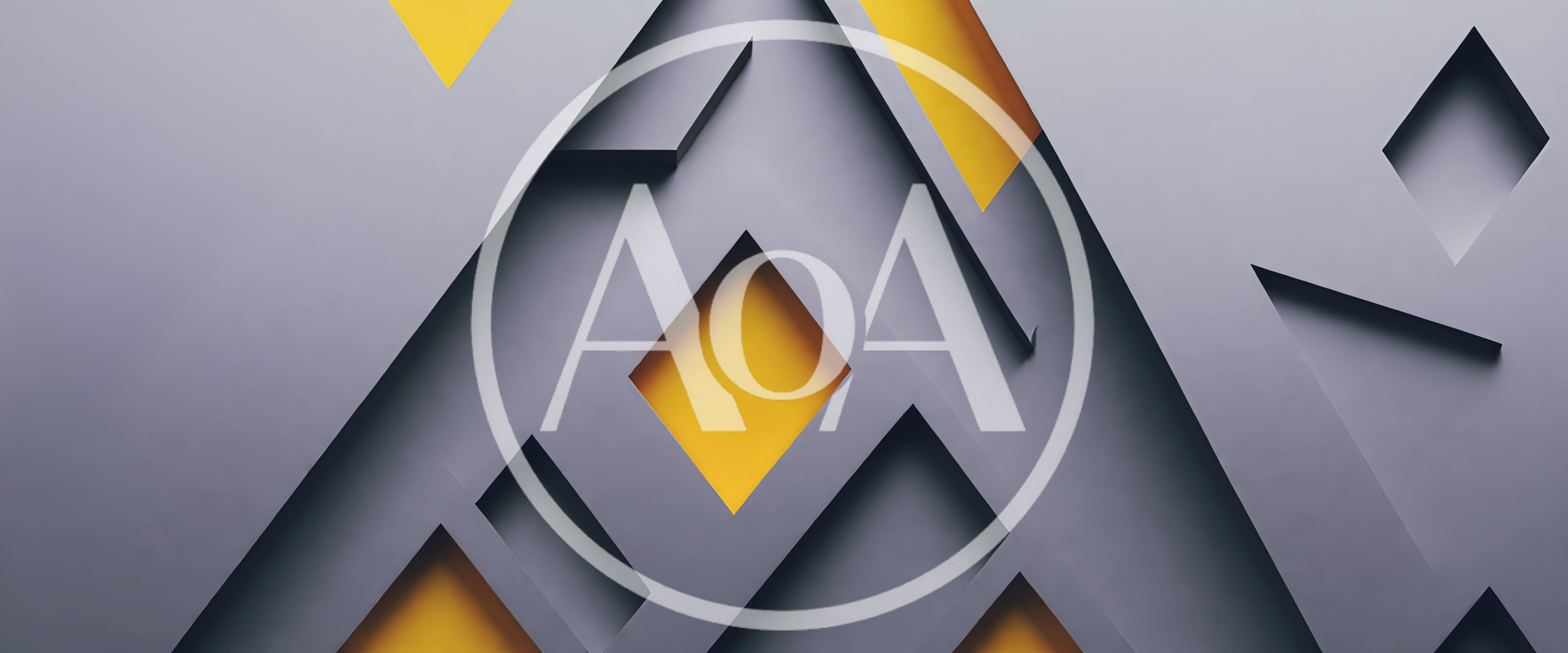 Abstract Geometric Background With Grey And Yellow Shapes