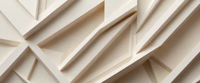 Abstract Geometric Cream Colored Architectural Structure