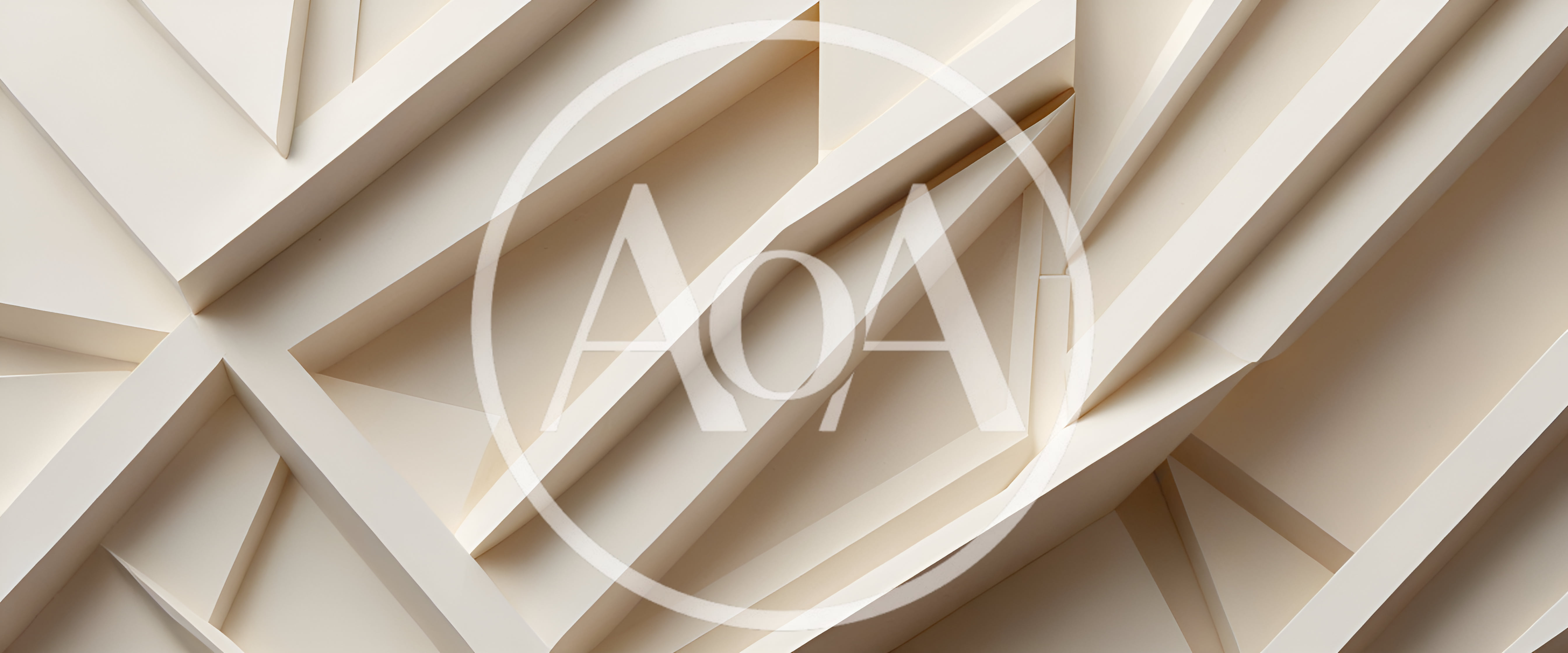 Abstract Geometric Cream Colored Architectural Structure