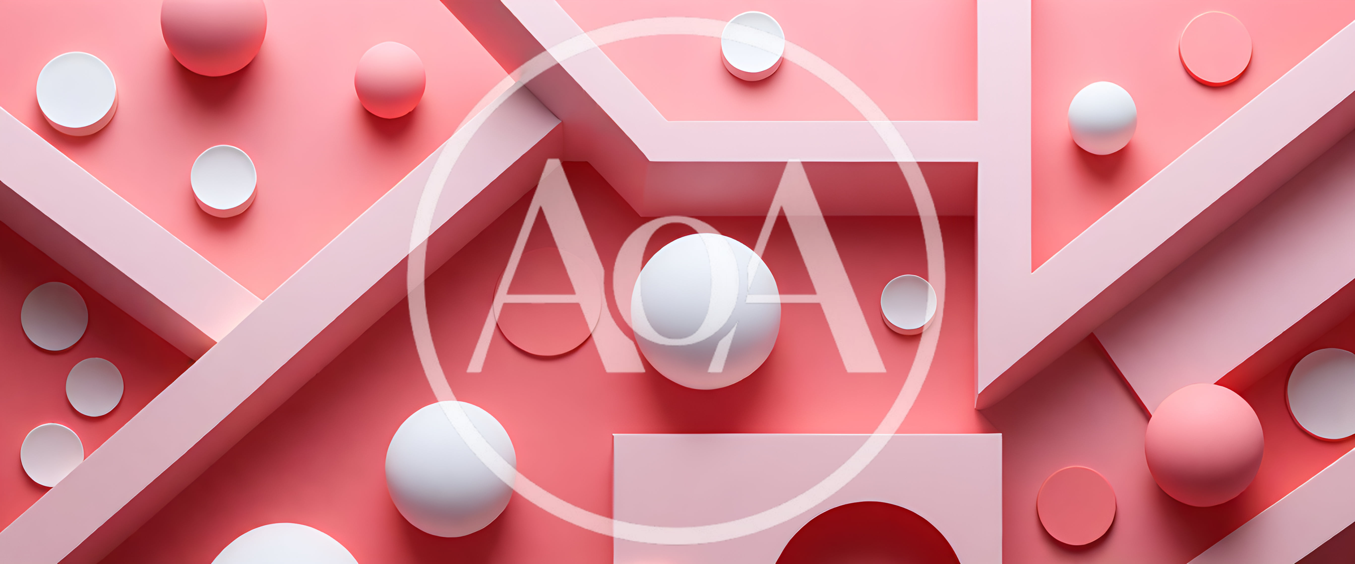 Abstract 3D Geometric Shapes With Spheres And Platforms