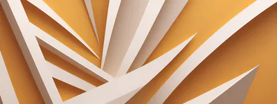 Abstract Geometric White Shapes On Orange Background
