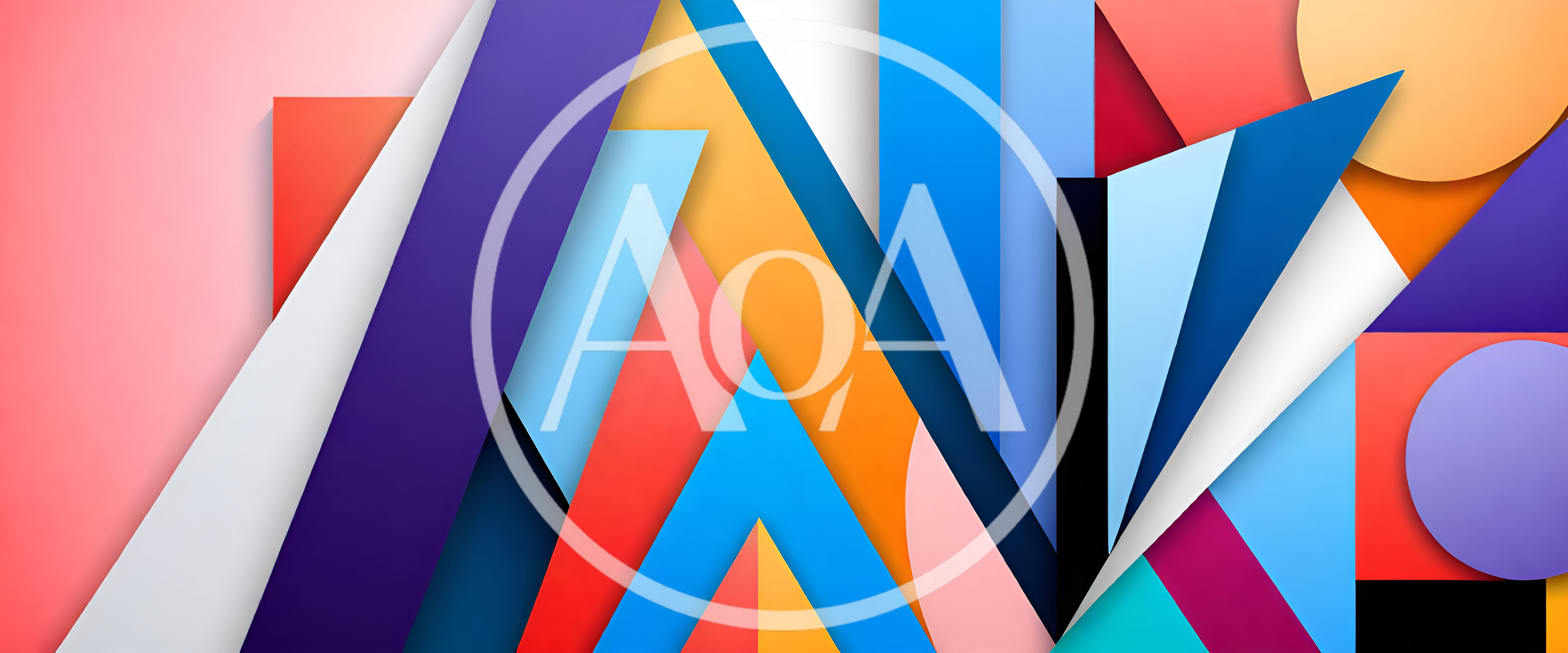 Abstract Geometric Background With Vibrant Overlapping Shapes