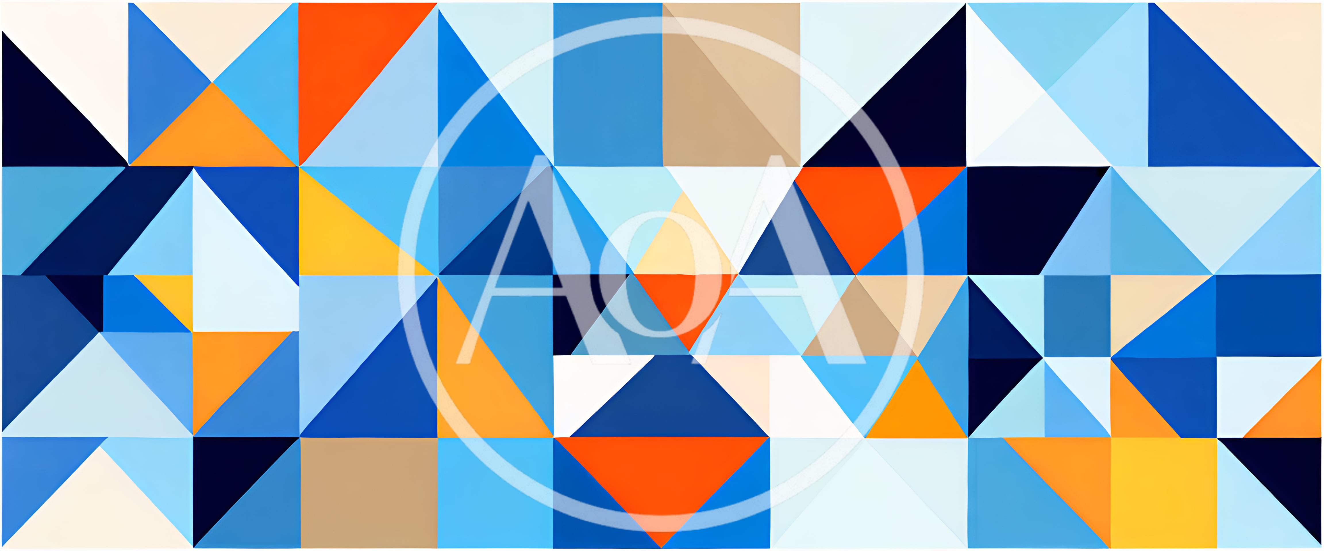 Abstract Geometric Pattern With Colorful Triangles And Squares