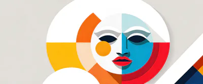 Abstract Geometric Face Illustration With Vibrant Colors