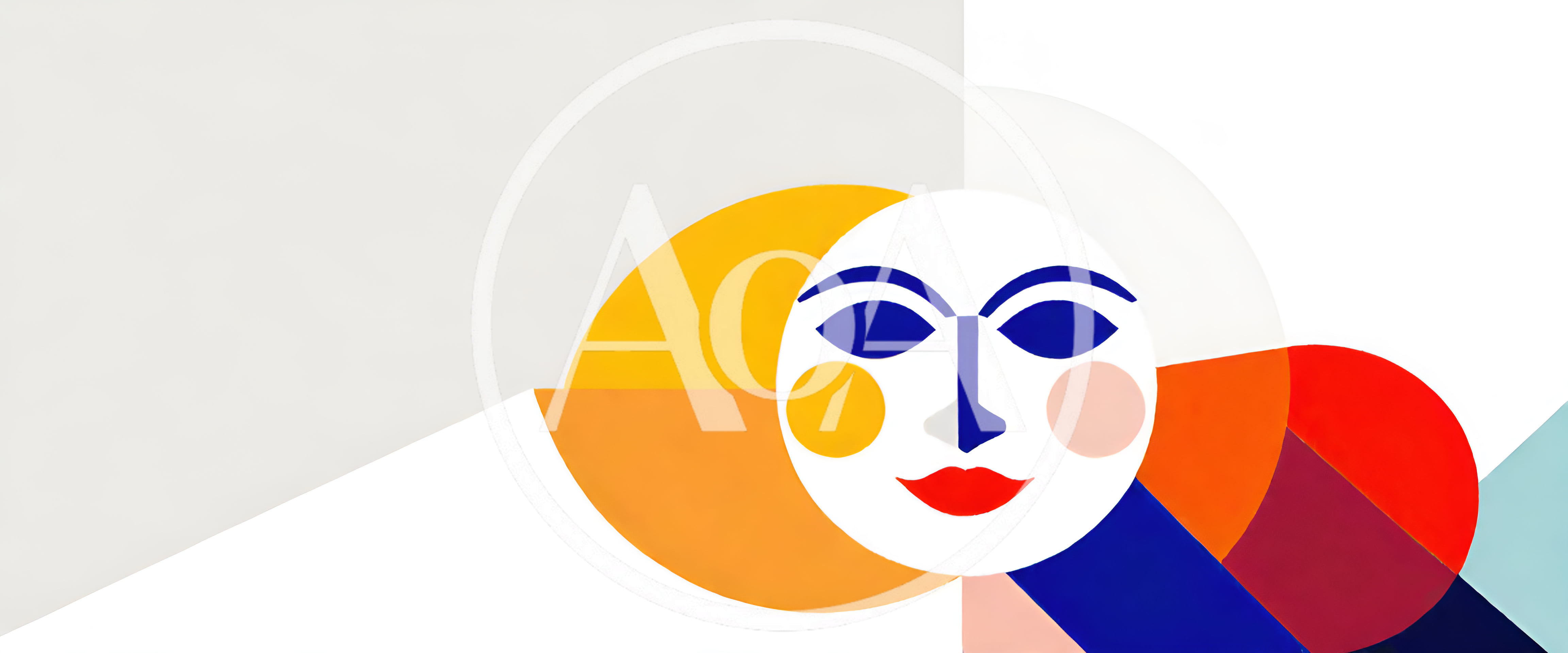 Abstract Geometric Face Illustration With Vibrant Colors