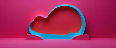 Abstract 3D Cloud Shaped Display Platform