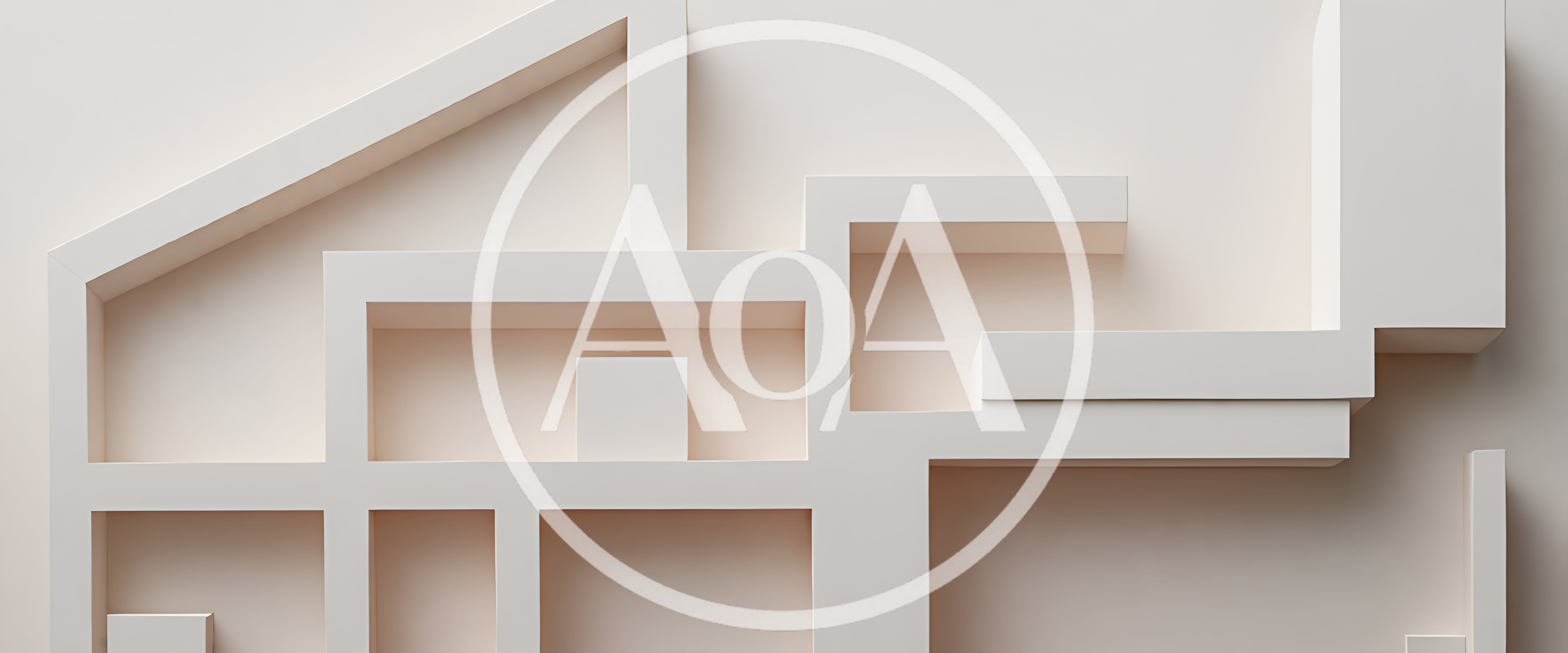 Minimalist 3D Abstract Architectural House Structure