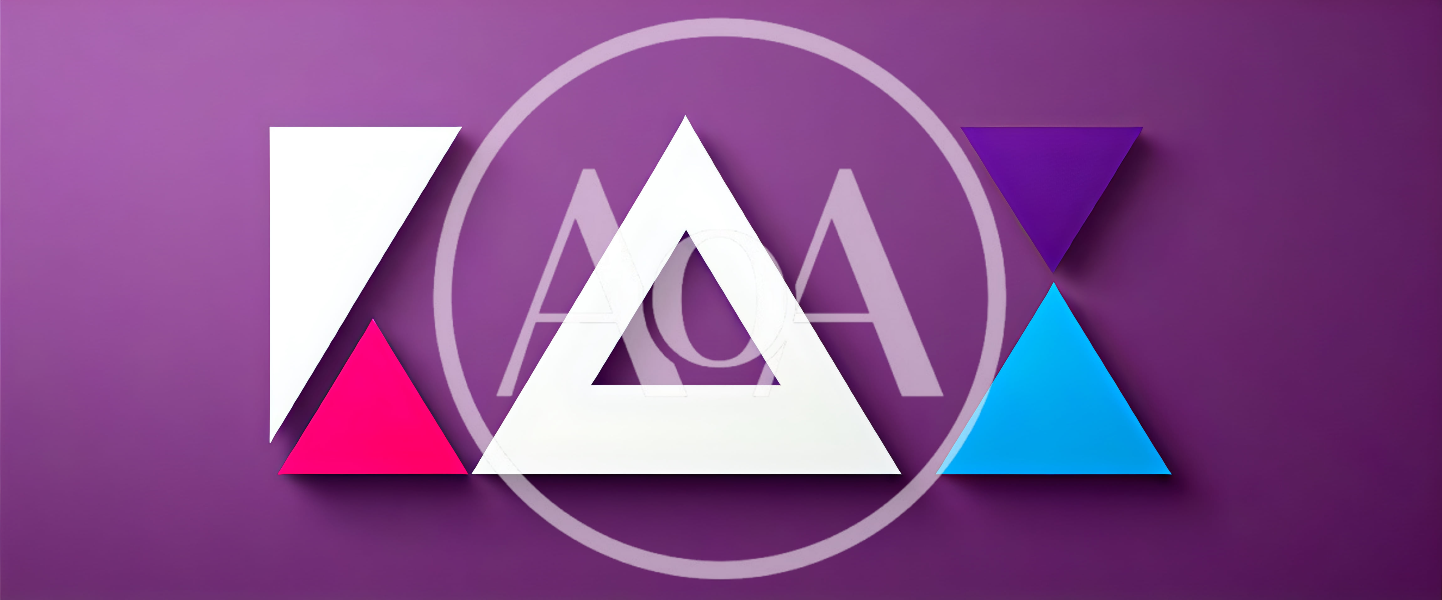 Abstract Geometric Shapes On A Purple Background